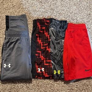 Under Armour Kids Shorts Set - Gray, Red, Black